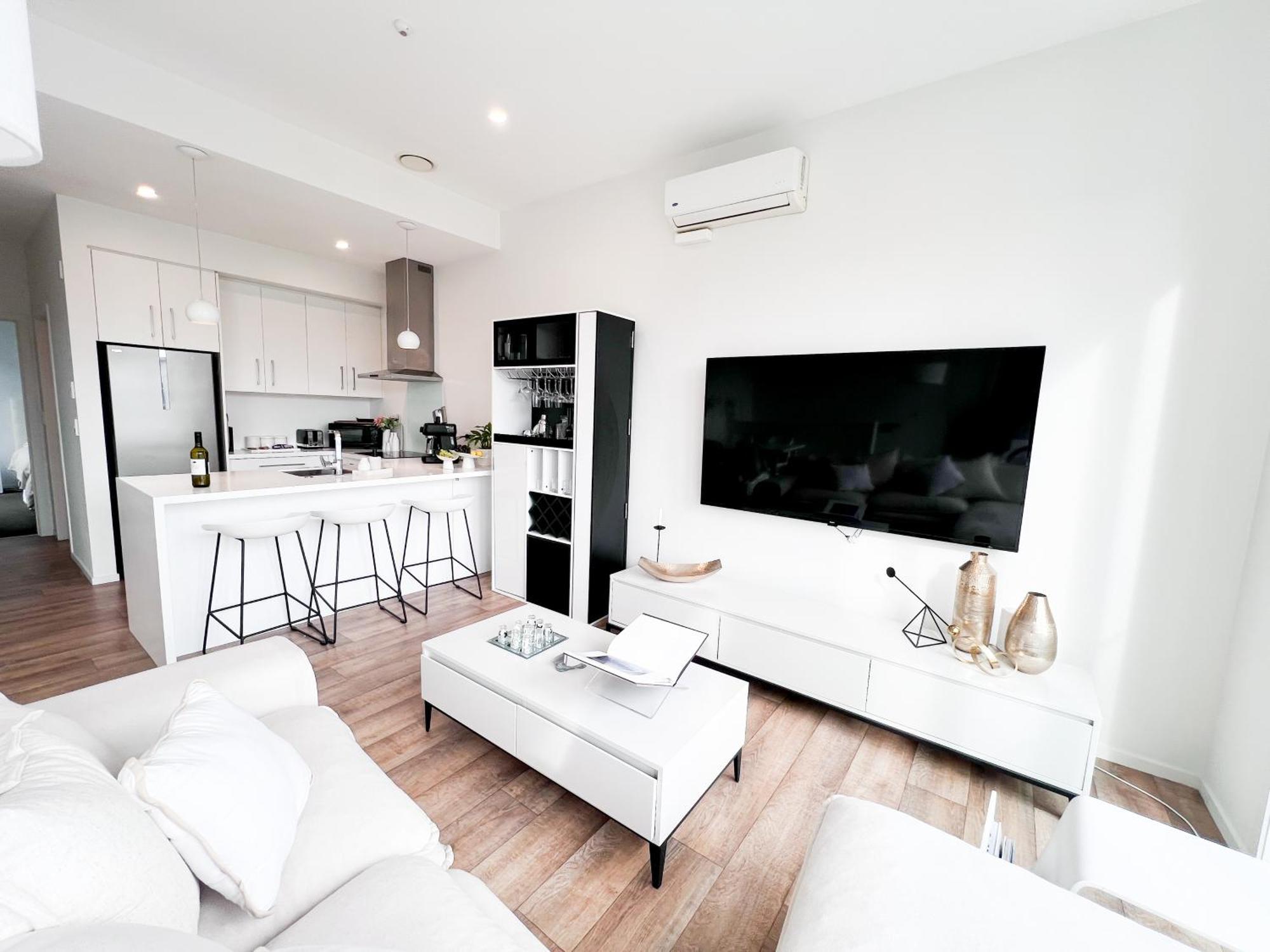 אוקלנד Luxury 2 Bedroom Apartment With Cocktail Bar And Espresso Machine מראה חיצוני תמונה